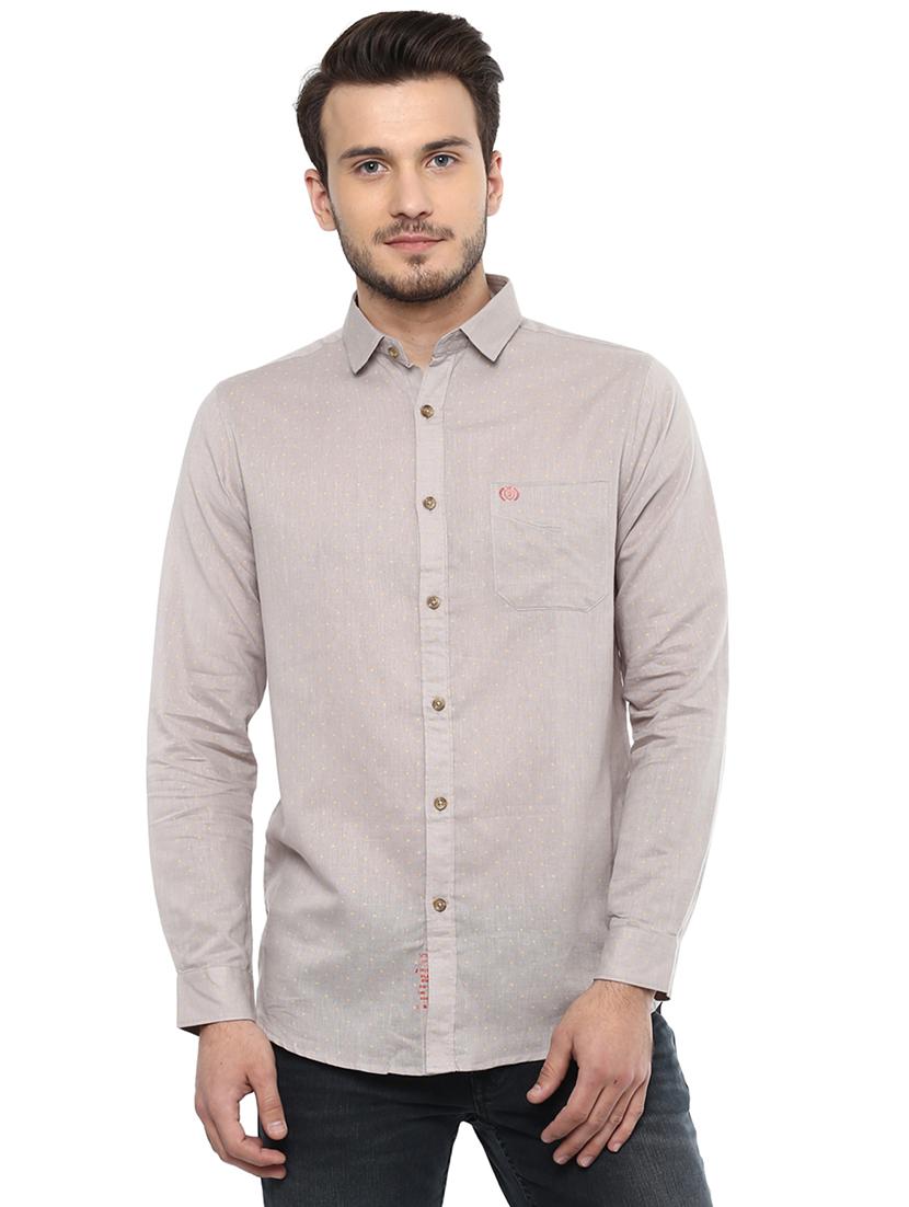 grey cotton casual shirt - 15924758 - Zoom Image - 1