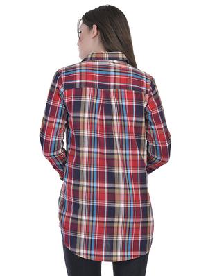 checkered double pocket detail shirt - 15924876 - Standard Image - 3