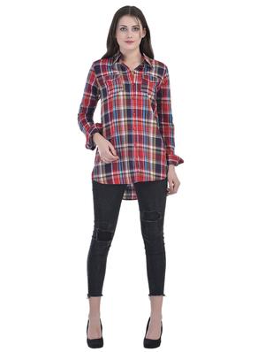 checkered double pocket detail shirt - 15924876 - Standard Image - 4