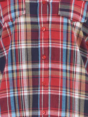 checkered double pocket detail shirt - 15924876 - Standard Image - 5