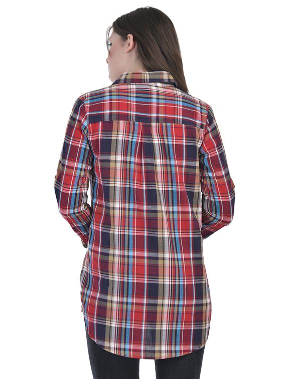 checkered double pocket detail shirt - 15924876 - Zoom Image - 3