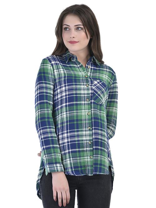 checkered double pocket detail shirt - 15924878 - Standard Image - 1