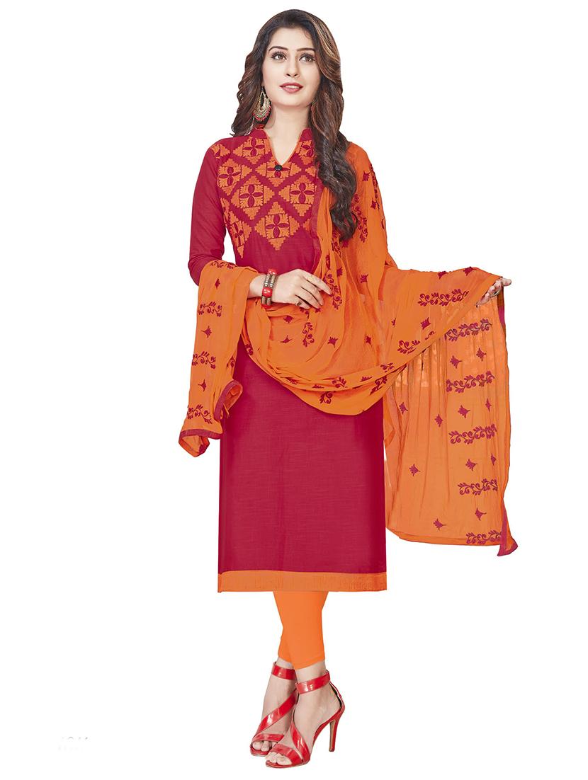 embroidered unstitched churidaar suit - 15925279 - Zoom Image - 1