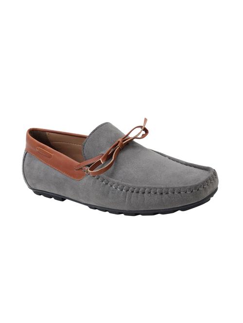 grey suede slip on loafers - 15925344 - Standard Image - 1