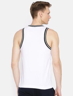 white cotton blend vest - 15925367 - Standard Image - 3
