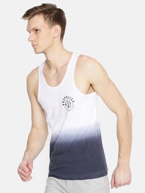 navy cotton blend vest - 15925374 - Standard Image - 2