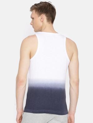 navy cotton blend vest - 15925374 - Standard Image - 3