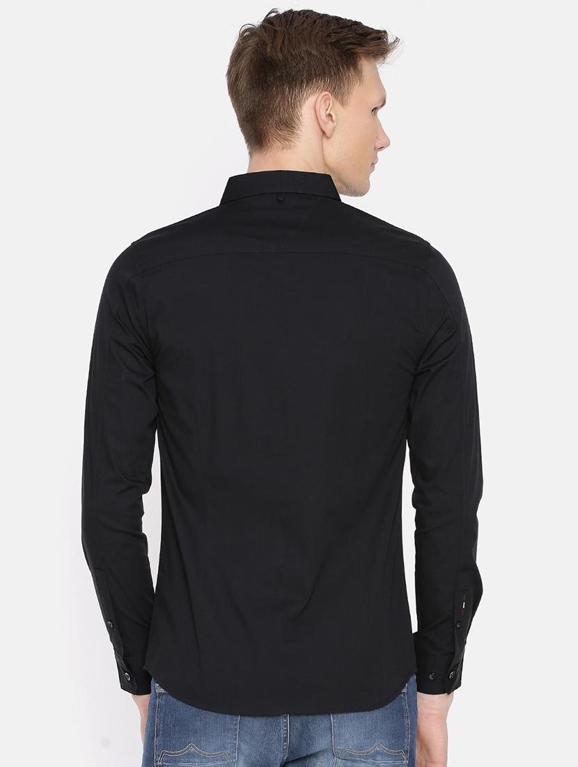 black cotton casual shirt - 15925376 - Zoom Image - 3