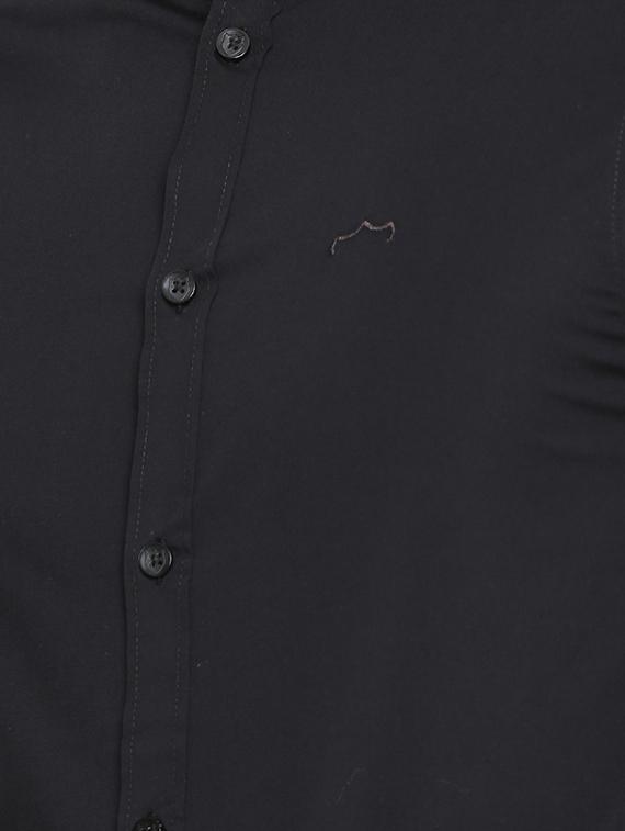 black cotton casual shirt - 15925376 - Zoom Image - 4