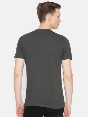 grey cotton chest print t-shirt - 15925382 - Standard Image - 3