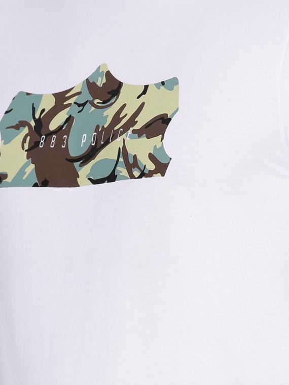 white cotton chest print t-shirt - 15925387 - Zoom Image - 4
