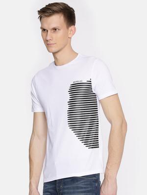 white cotton front print t-shirt - 15925391 - Standard Image - 2