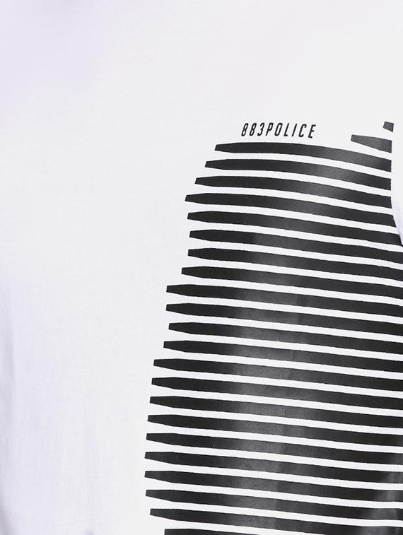white cotton front print t-shirt - 15925391 - Zoom Image - 4