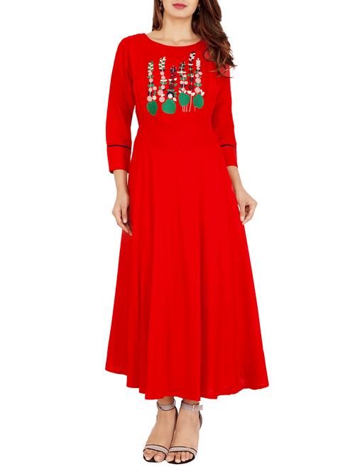 embroidered flared dress - 15925395 - Standard Image - 1