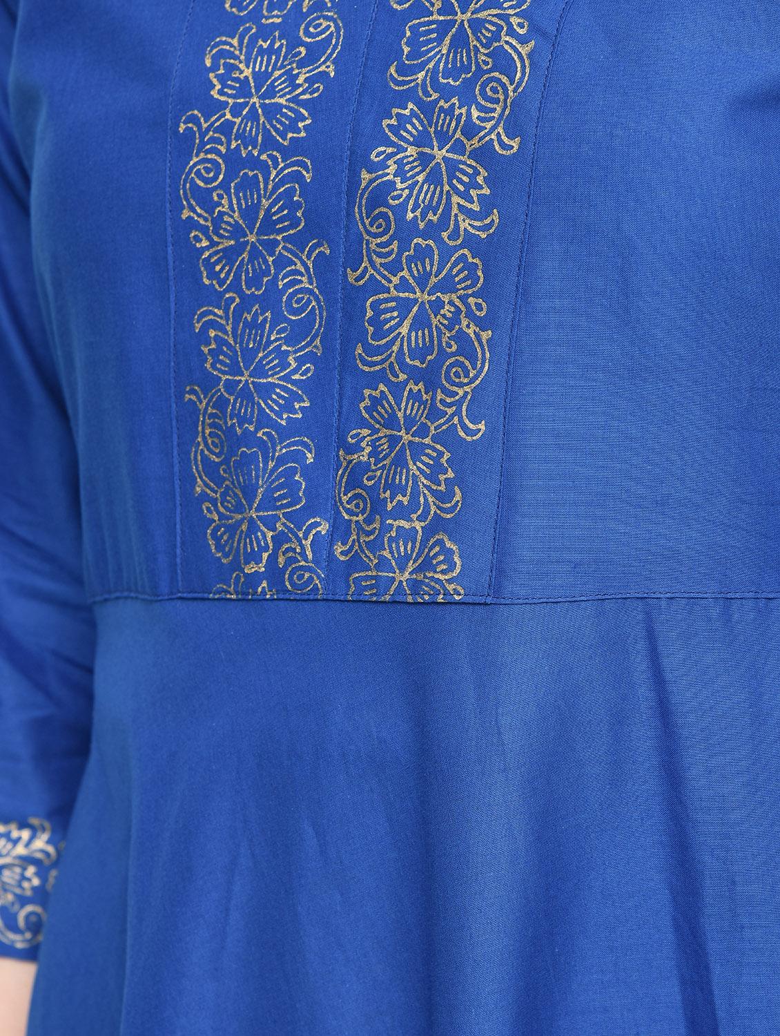 a-line block print kurta - 15925457 - Zoom Image - 5