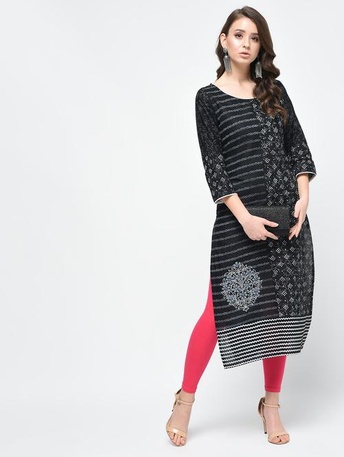 printed straight kurta - 15925459 - Standard Image - 1