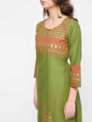 printed straight kurta - 15925460 - Standard Image - 5