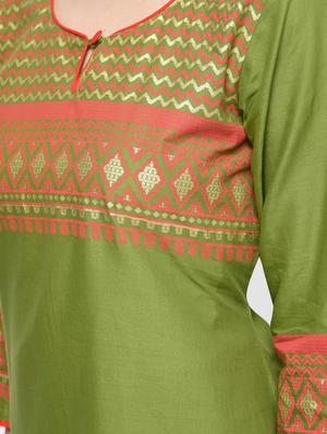 printed straight kurta - 15925460 - Standard Image - 6
