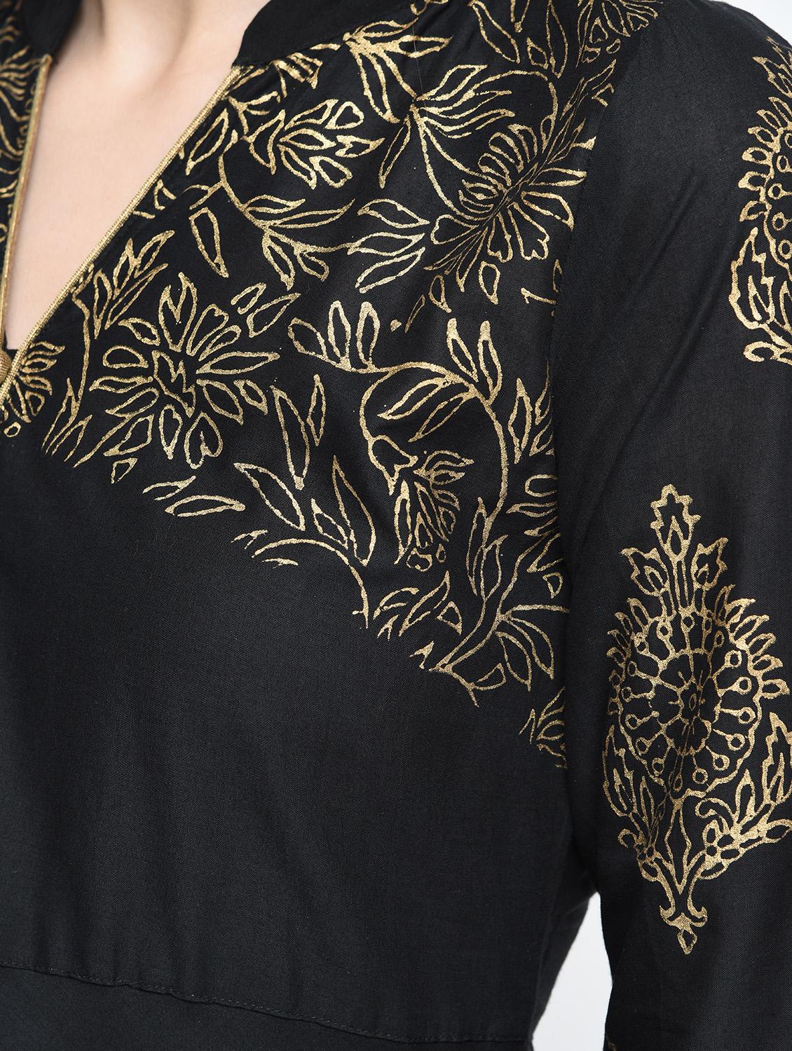 a-line block print dress - 15925462 - Zoom Image - 5
