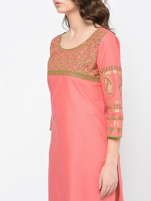 printed straight kurta - 15925472 - Standard Image - 5