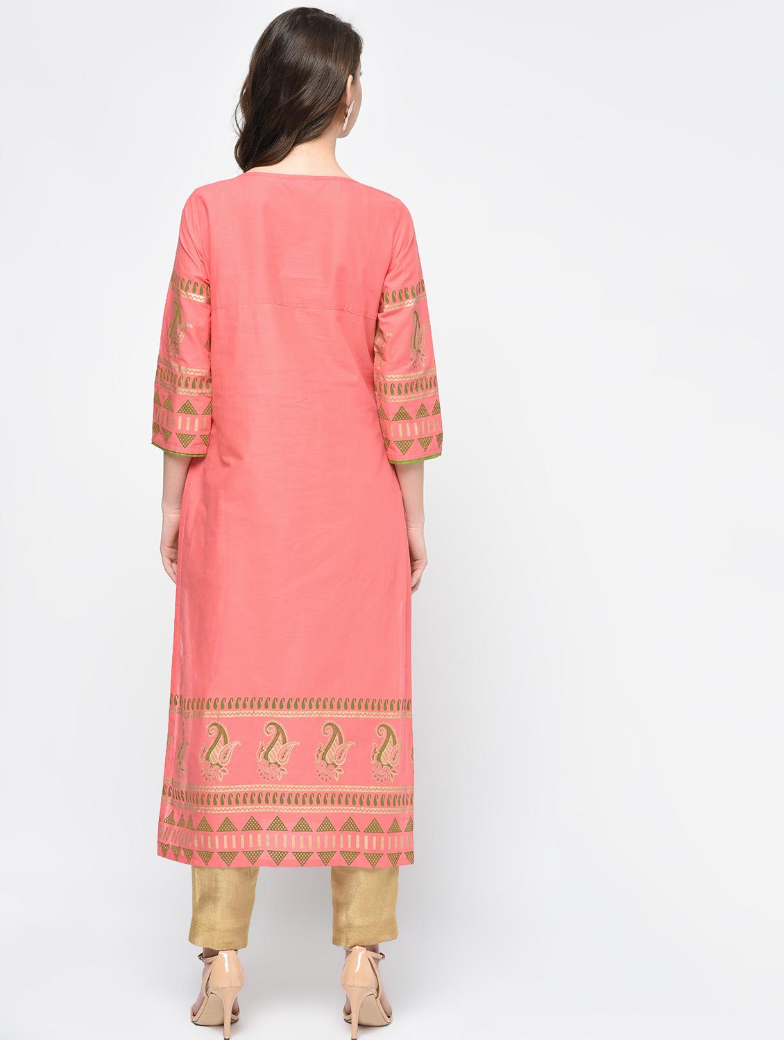 printed straight kurta - 15925472 - Zoom Image - 4