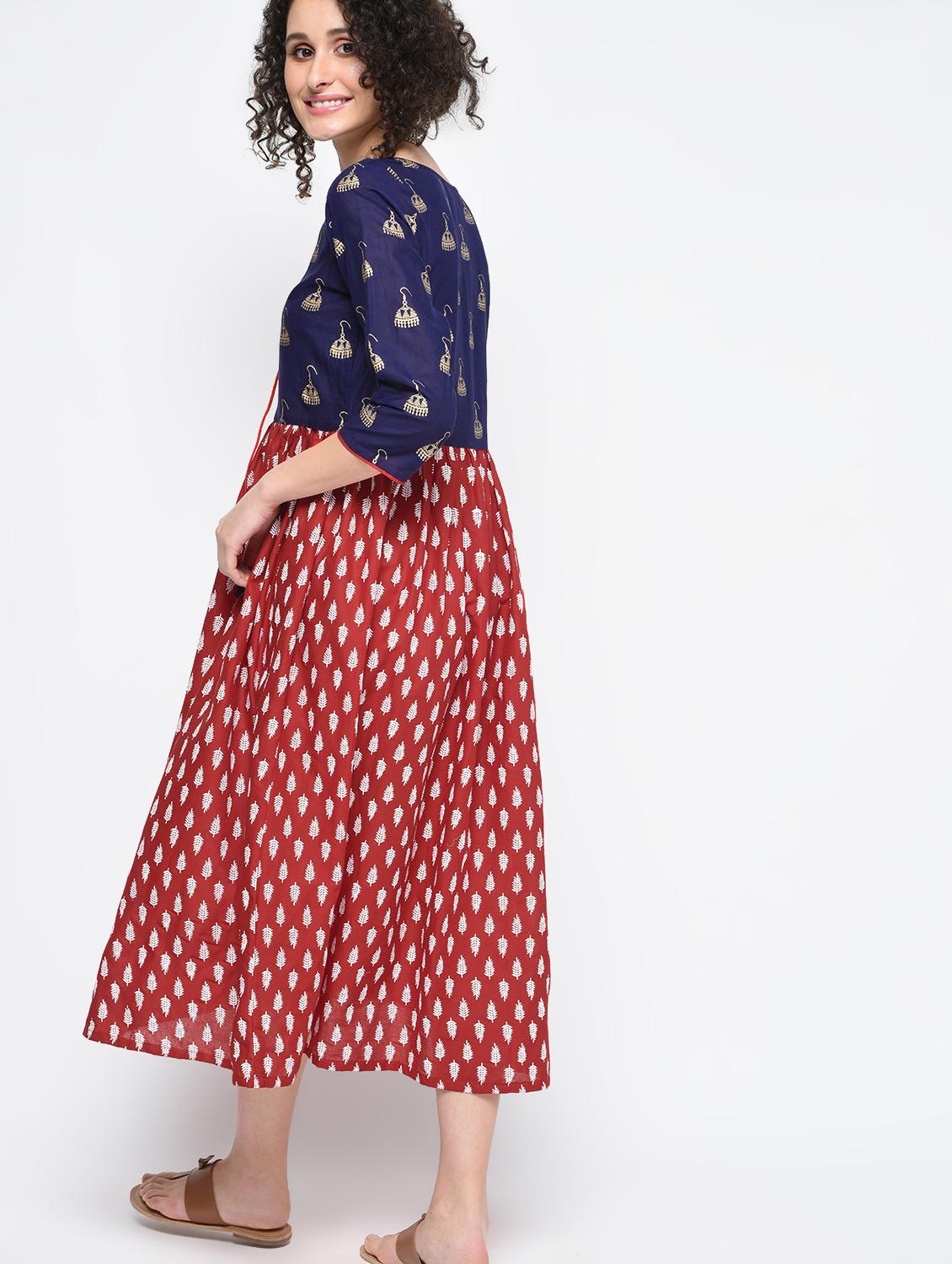 flared printed dress - 15925477 - Zoom Image - 3