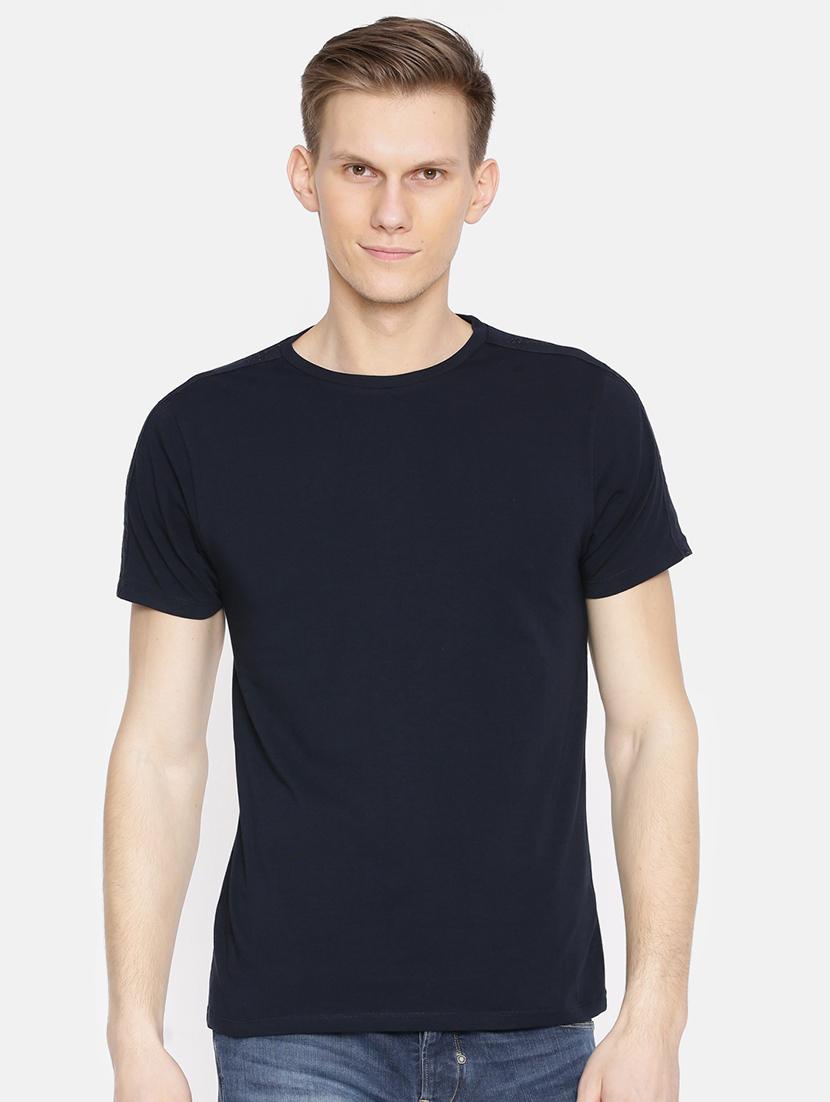 navy blue cotton t-shirt - 15925520 - Zoom Image - 1