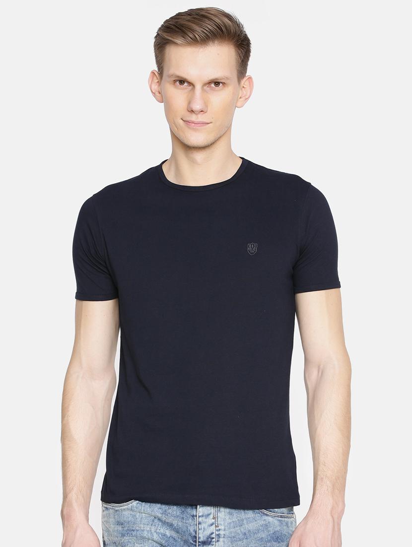 navy blue cotton t-shirt - 15925523 - Zoom Image - 1