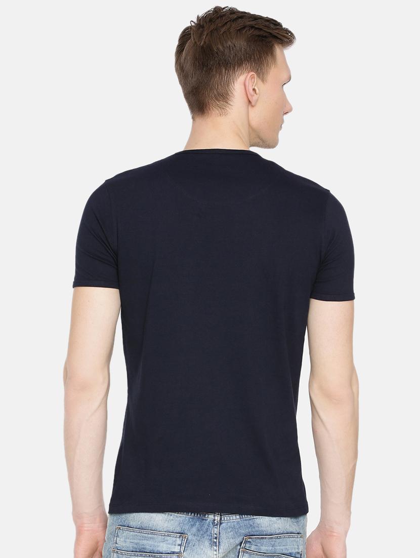 navy blue cotton t-shirt - 15925523 - Zoom Image - 3