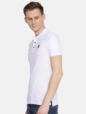 white solid polo t-shirt - 15925528 - Standard Image - 2