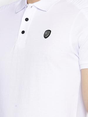 white solid polo t-shirt - 15925528 - Standard Image - 5