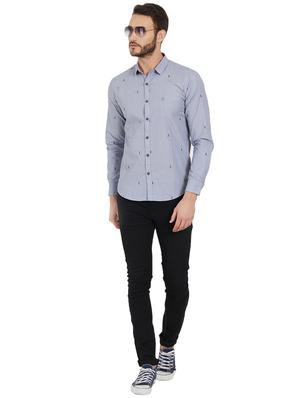 grey printed casual shirt - 15925672 - Standard Image - 4