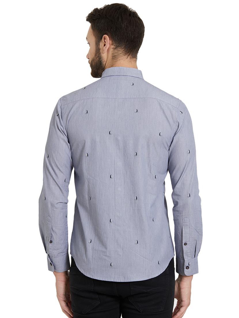 grey printed casual shirt - 15925672 - Zoom Image - 3