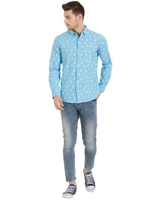 blue cotton casual shirt - 15925673 - Standard Image - 4