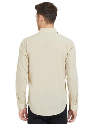 beige cotton casual shirt - 15925682 - Standard Image - 3