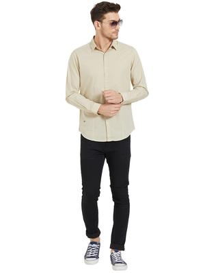 beige cotton casual shirt - 15925682 - Standard Image - 4