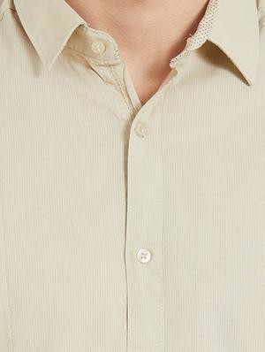 beige cotton casual shirt - 15925682 - Standard Image - 5