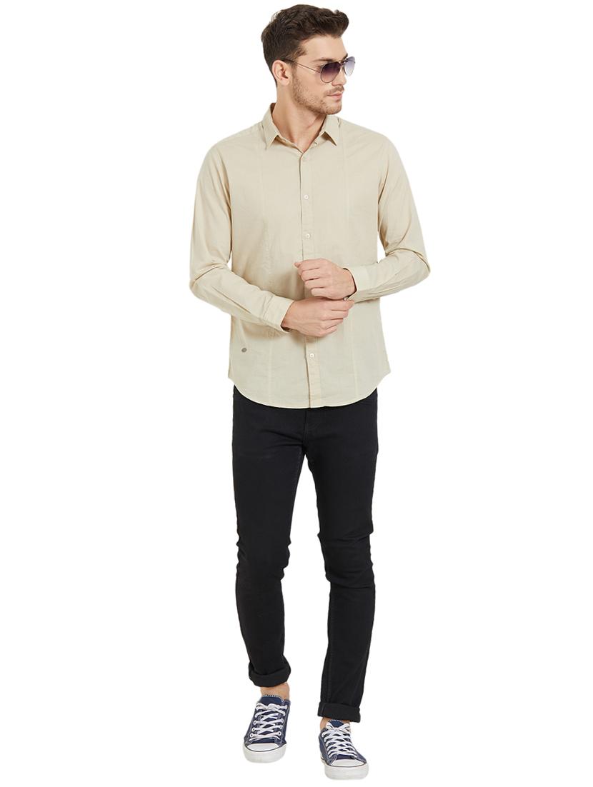 beige cotton casual shirt - 15925682 - Zoom Image - 4