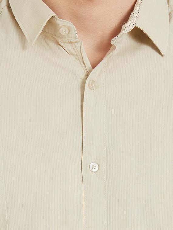beige cotton casual shirt - 15925682 - Zoom Image - 5