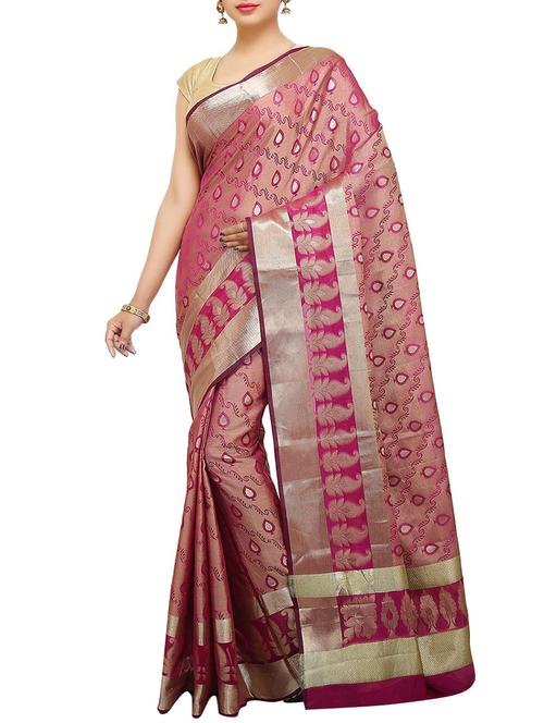 multi colored silk chanderi saree with blouse - 15925836 - Very Small Image - 1