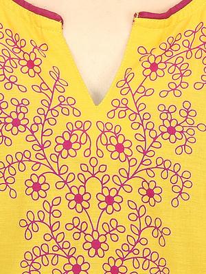straight embroidered kurta - 15926352 - Standard Image - 3