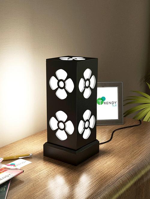home sparkle led table lamp engineered wood (black) (14 x 14 x 25 cm) - 15926565 - Standard Image - 1