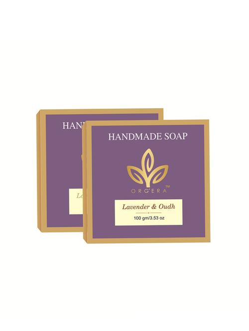 org'era set of 2 lavender and oudh handmade soap - 15926625 - Standard Image - 1