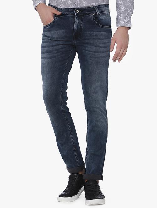 blue cotton washed jeans - 15926659 - Standard Image - 1