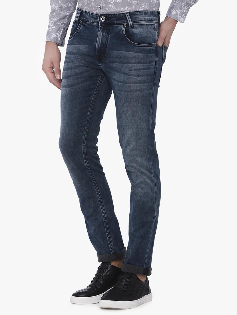 blue cotton washed jeans - 15926659 - Zoom Image - 2