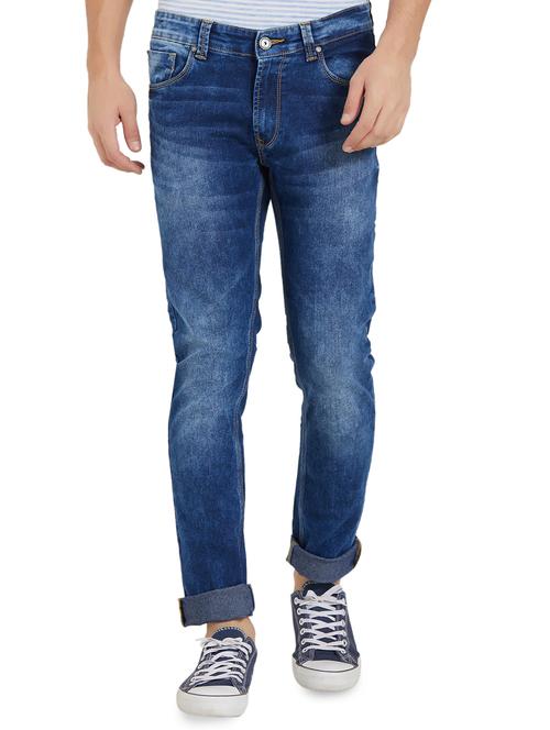 blue light washed denim jeans - 15926662 - Standard Image - 1