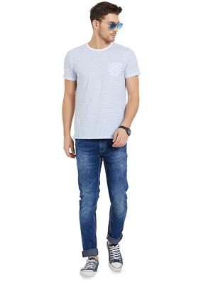 blue light washed denim jeans - 15926662 - Standard Image - 4