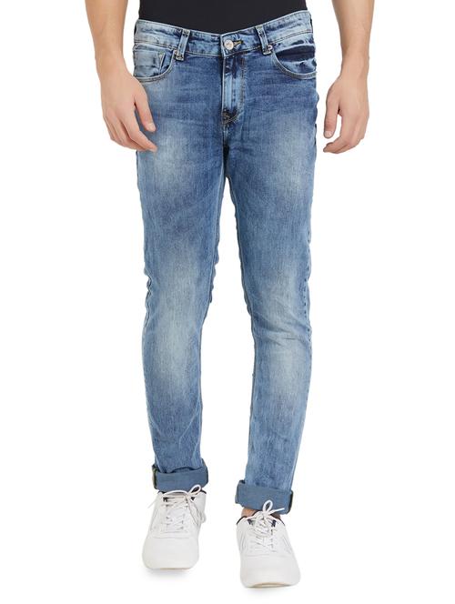 blue cotton washed jeans - 15926666 - Standard Image - 1