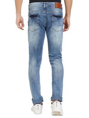 blue cotton washed jeans - 15926666 - Standard Image - 3
