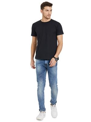 blue cotton washed jeans - 15926666 - Standard Image - 4